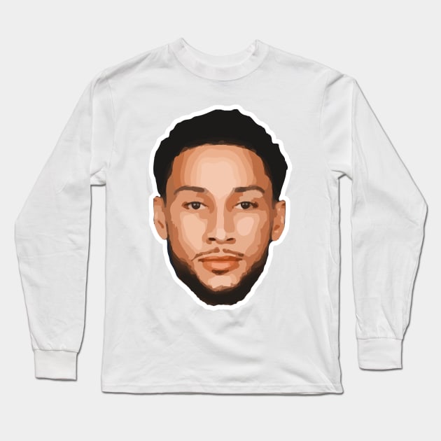 Ben Simmons Long Sleeve T-Shirt by Playful Creatives